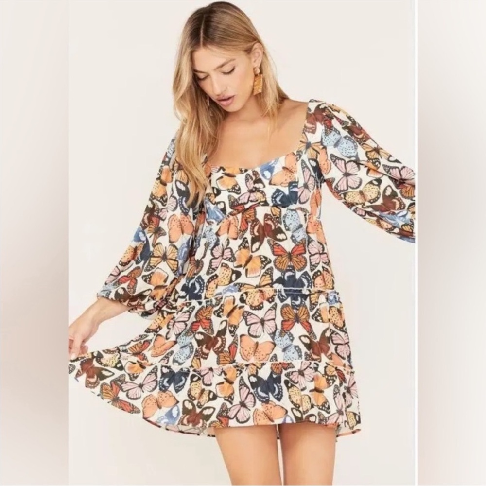 Show Me Your MuMu Orange Brown Mini Sundress